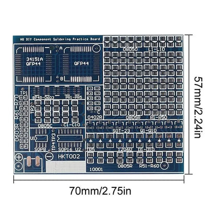 SMD SMT Soldering Practice Board DIY Electronic Project Kit - LED Transistor Components Training Board for Beginners
