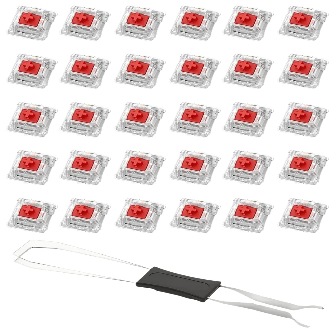 Mechanical Keyboard Switch Set - 50/100pcs Hot Swappable Blue Red Brown Black Switches with Keycap Puller