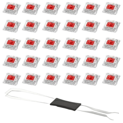 Mechanical Keyboard Switch Set - 50/100pcs Hot Swappable Blue Red Brown Black Switches with Keycap Puller