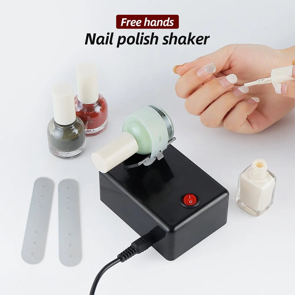 Electric Nail Polish & Tattoo Ink Shaker Mixer Machine, Anti-Caking UV Gel Paint & Pigment Bottle Mixing Device for Salon Use