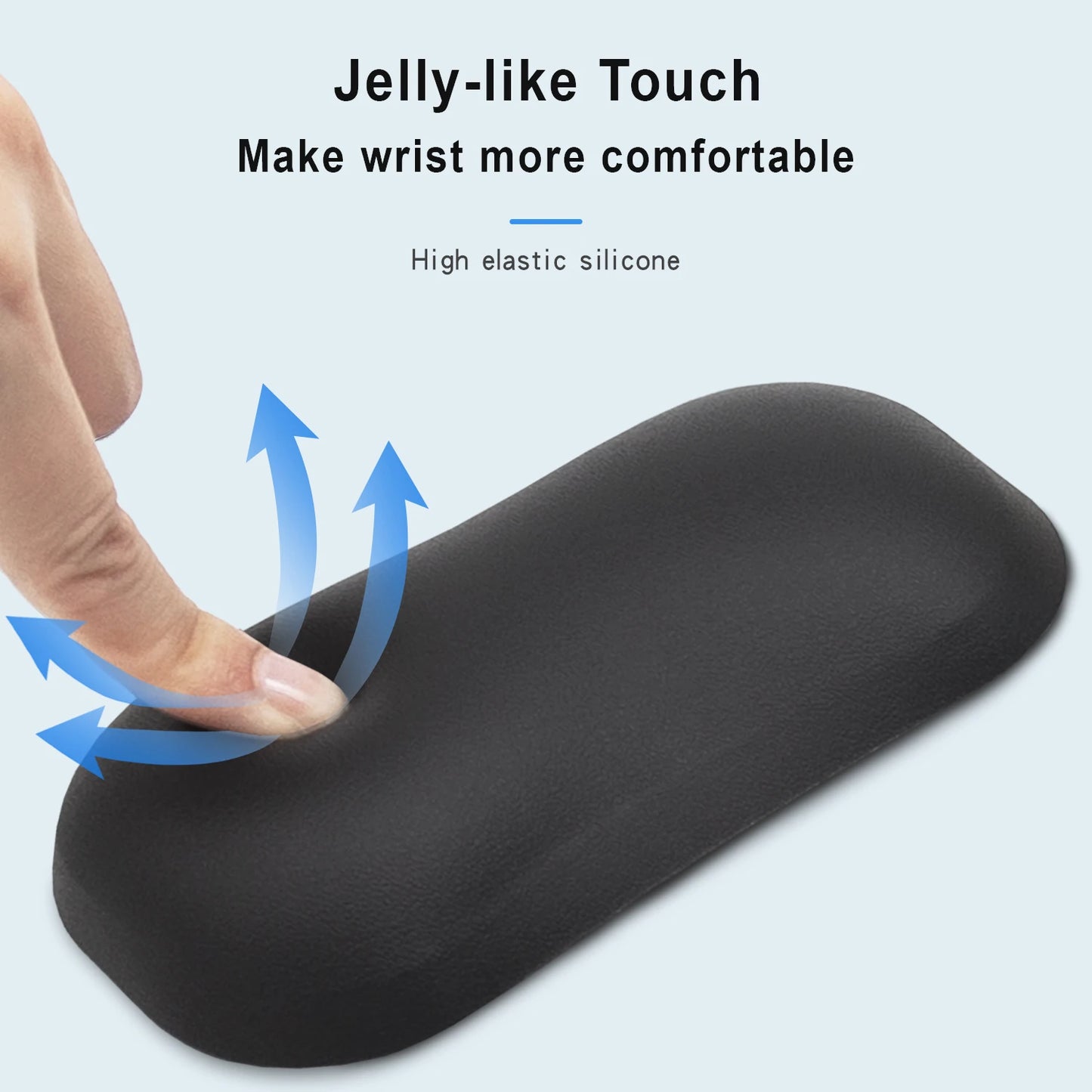 EXCO Ergonomic Silicone Mouse Wrist Rest – Leather Surface Cushion for Computer, Laptop, Office & Gaming Pain Relief