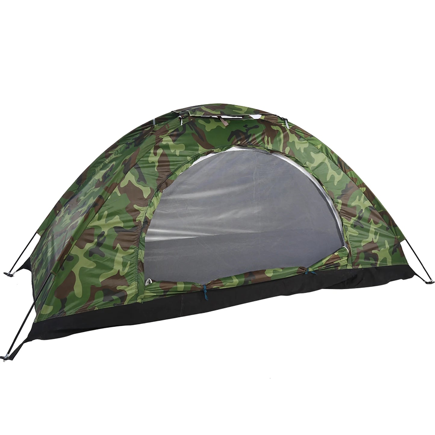 One Person Outdoor Camping Tent – Camouflage Waterproof UV Protection Hiking Shelter