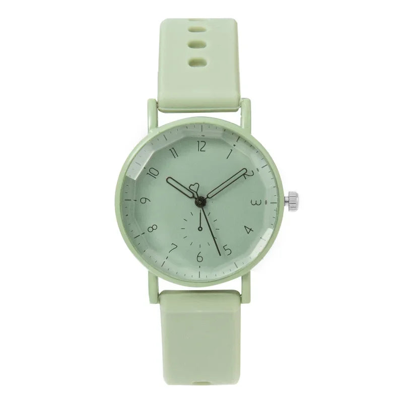 2024 New Women's Fashion Quartz Watch - Silicone Strap Sports Wristwatch for Students, Relojes Para Mujer