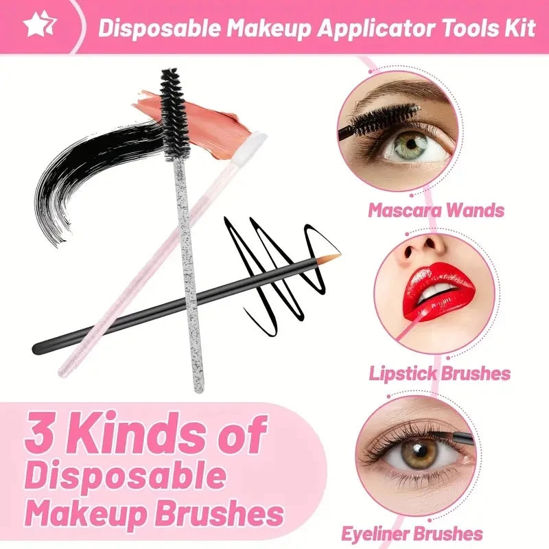 80PCS Professional Makeup Brush Set - Eyebrow, Eyelash, Lip, and Micro Brushes for Makeup Application and Eyelash Extensions