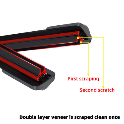 Universal J/U-Shaped Double Rubber Strip Wiper Blade - Front Windshield Glass Cleaner for Enhanced Wiping