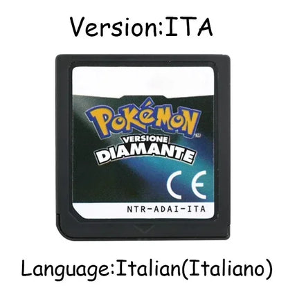 Pokemon Series DS Game Cartridge – Platinum, Pearl, Diamond, HeartGold, SoulSilver, Multilingual for NDS/3DS Consoles