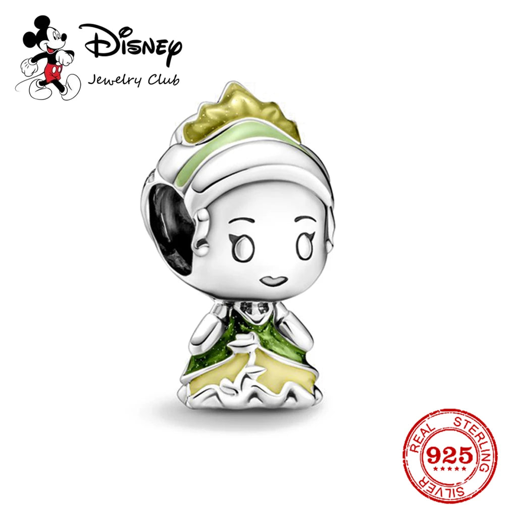 New 925 Sterling Silver Mickey Minnie Vinnie Charm – Beaded Fit for Original Pendant Bracelet, DIY Ladies Jewelry