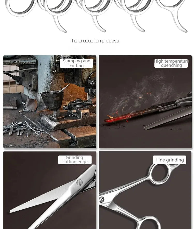 Professional Hairdressing Barber Scissors – Stainless Steel Hair Cutting Shears for Salon & Barbers