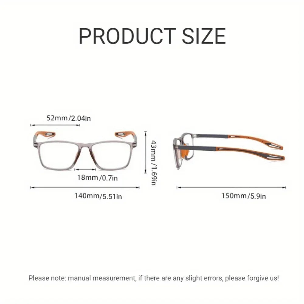 TR90 Photochromic Blue Light Reading Glasses – Ultralight Sports Eyewear for Men & Women, +1.0 to +4.0 Farsighted Lenses