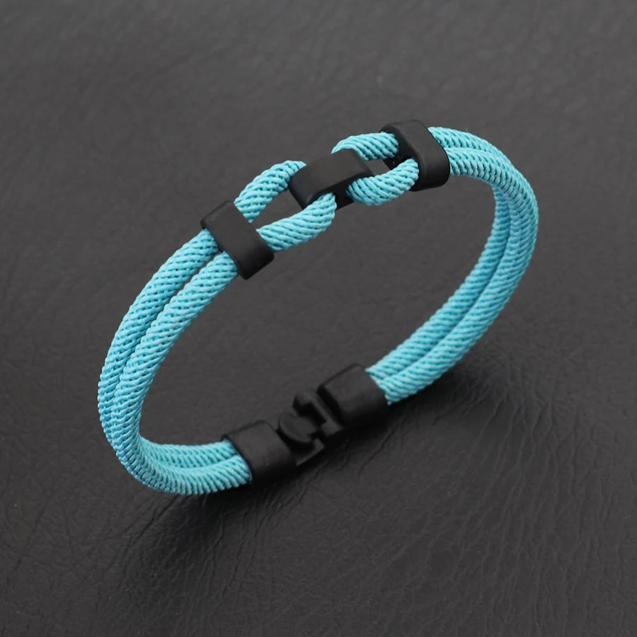 Personalized Men's Thread Bracelet – 4mm Milan Rope Bangle, 6 Color Wrap, Grade A Gift for Boyfriend