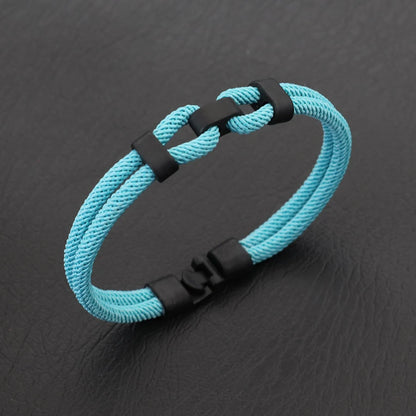 Personalized Men's Thread Bracelet – 4mm Milan Rope Bangle, 6 Color Wrap, Grade A Gift for Boyfriend