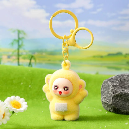 Four-Color Baby Cartoon Keychains - Cute Doll Pendants for Schoolbags, Couples & Trendy Gifts