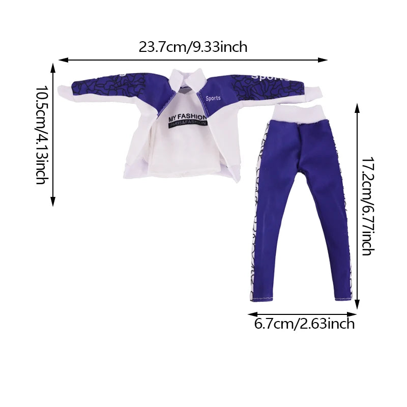 30cm Ken Doll Clothes – Pop Suit Top & Pants Outfit for Boys, Holiday Gift Doll Accessories