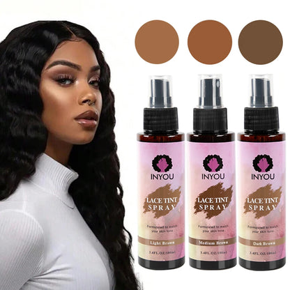 Waterproof Lace Tint Spray for Wigs – Melting Mousse Concealer for Lace Closure, Front Wigs, Toupees & Edge Control