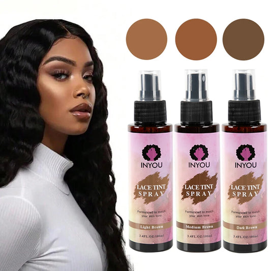 Waterproof Lace Tint Spray for Wigs – Melting Mousse Concealer for Lace Closure, Front Wigs, Toupees & Edge Control