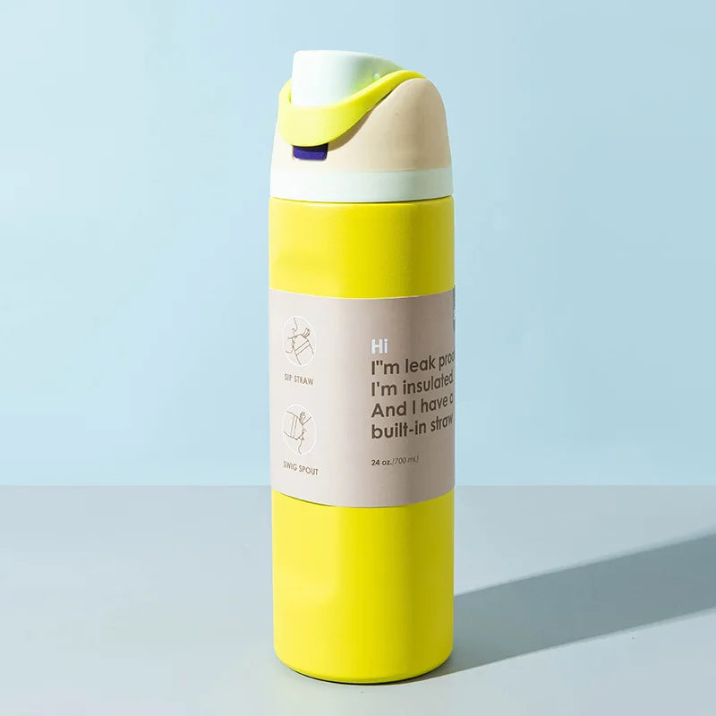 Stainless Steel Fruit Car Cup - Large-Capacity Insulated Portable Sports Water Bottle
