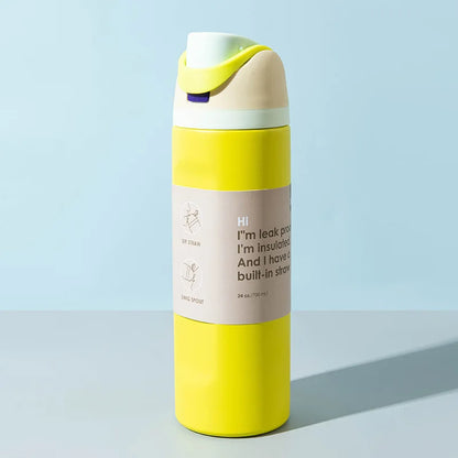 Stainless Steel Fruit Car Cup - Large-Capacity Insulated Portable Sports Water Bottle