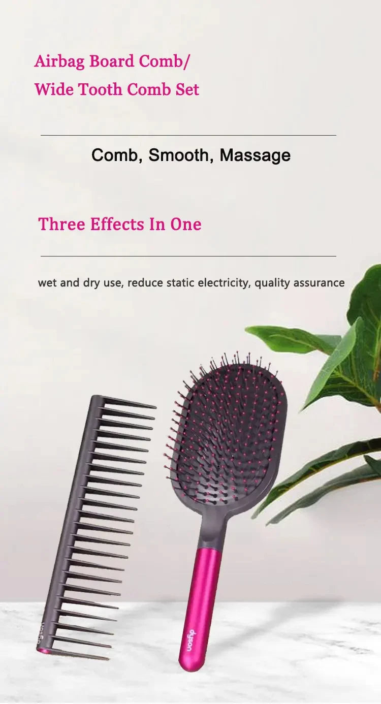 Girls Airbag Hairbrush — Wet & Curly Hair Detangling Comb, Scalp Massage Tool for Salon Styling
