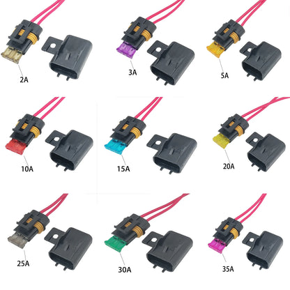 2A-30A Car Fuse & Waterproof Fuse Holder – 12V Auto Vehicle, RV, Truck, Trailer Modified Fuse Socket
