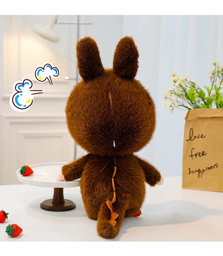 60cm Labubu Cute Rabbit Ragdoll Plush Toy – Soft Mink Fur Cartoon Pillow for Kids Christmas Gift