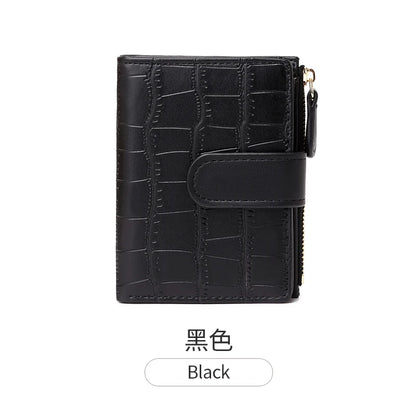 2024 New Minimalist Women’s Wallet — High-Quality PU Leather Short Coin Purse, Fashionable Double-Fold Zero Wallet Holder