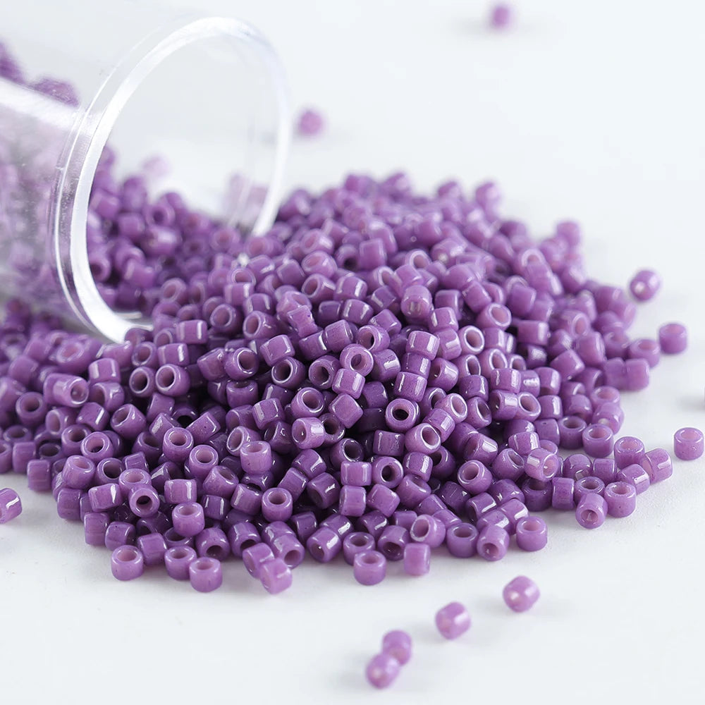 Miyuki Delica 11/0 Seed Beads - Glazed Luster Glass Beads for DIY Jewelry Making