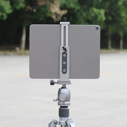 Universal Aluminum Alloy Tablet & Phone Stand – Adjustable Tripod Holder Clip for Mobile Devices