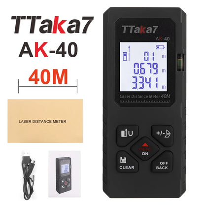 40M/60M Mini Smart Laser Distance Meter | Portable USB Rechargeable Infrared Rangefinder