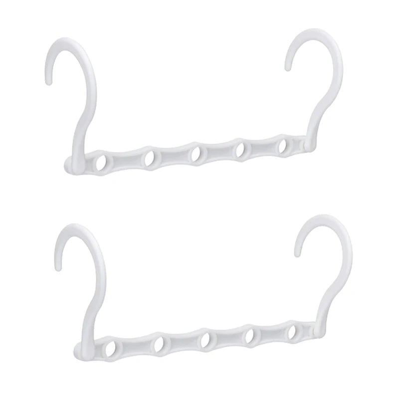 5-Hole Multifunctional Folding Hanger – Space-Saving Windproof Plastic Hook for Apartments, Dorms & Homes