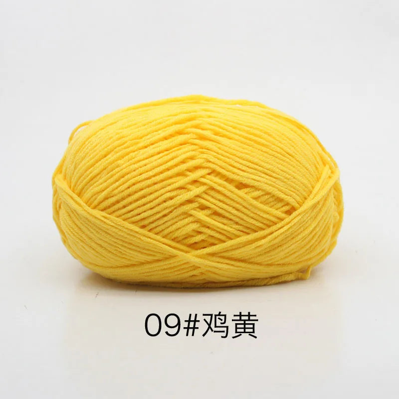 40-50g/Set 4ply Milk Cotton Knitting Yarn – Dyed Lanas for Crochet, Sweaters, Hats & Dolls, Affordable Craft Supplies