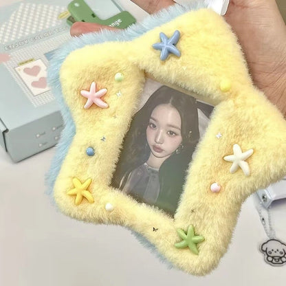 Cute Plush Photo Card Holder - Kpop Idol Bus Card Protector & Picture Album Case