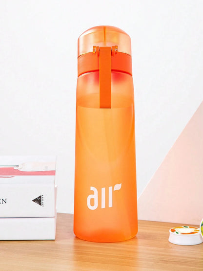 Portable Air Water Bottle with Straw – Leak-Proof Transparent Bottle with 1 Random Flavor Pod for Outdoor Sports