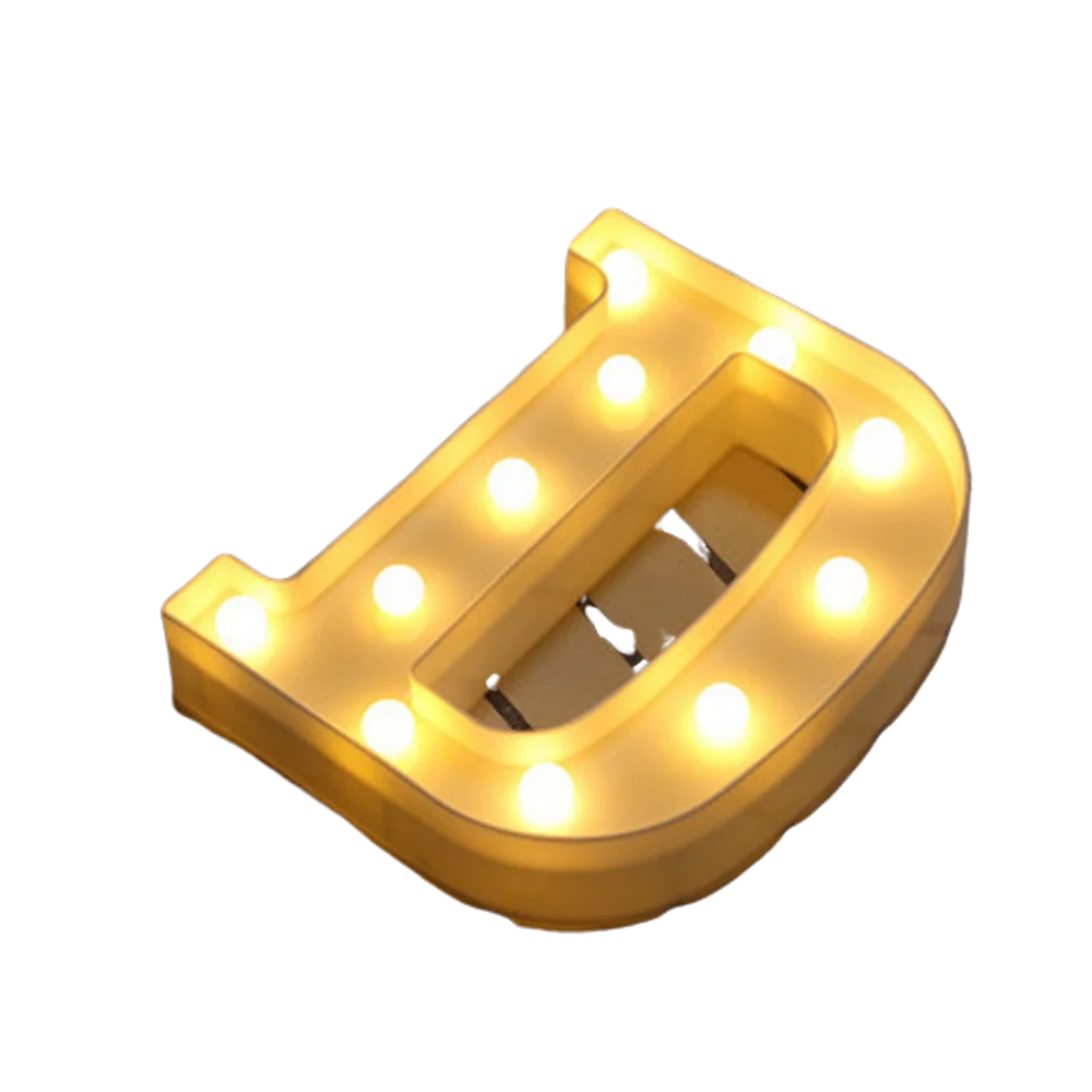 LED Number & Letter Night Light - Luminous A-Z Alphabet & 0-9 Lamp for Party and Wedding Decor