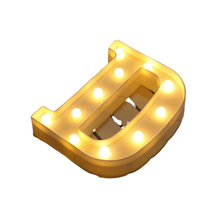 LED Number & Letter Night Light - Luminous A-Z Alphabet & 0-9 Lamp for Party and Wedding Decor