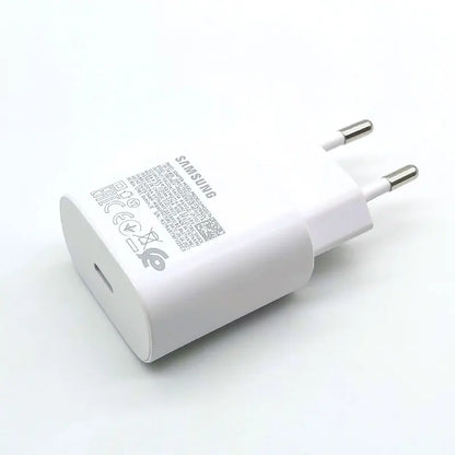Samsung 25W USB-C PD Fast Charger - Super Fast Charging Adapter with Type-C Cable for Galaxy S20–S25, Z Flip, Z Fold & A55