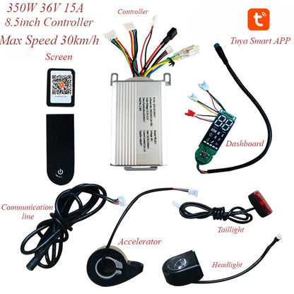 350W 36V 15A Scooter Controller Motherboard with Bluetooth & Tuya Smart – Compatible with FOSTON X-Play DIGMA, 8.5 Inch, Max Speed 30 Km/h
