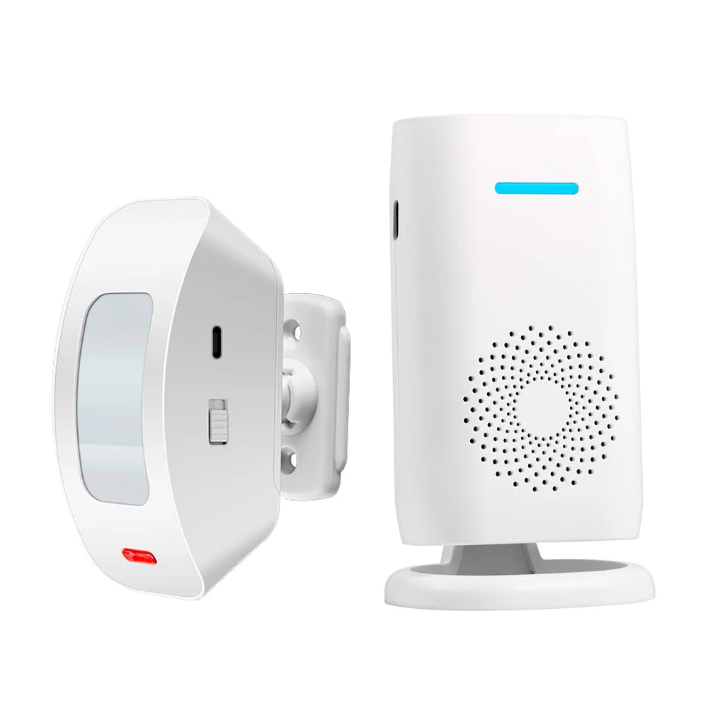 Wireless PIR Motion Sensor Doorbell - 110dB Welcome Chime Alarm with Split Design for Home, Shop and Store Security