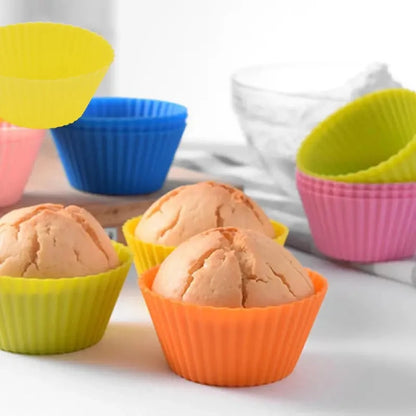 Round Silicone Cake Mold – Reusable Muffin & Cupcake Baking Tool for DIY Cake Decorating, Weddings & Parties