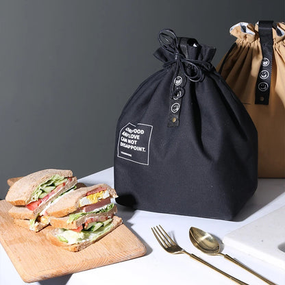 Canvas Lunch Bag – Portable Bento Box Handbag for Outdoor Picnic, School, and Food Storage, Fresh-Keeping Tote Accessory