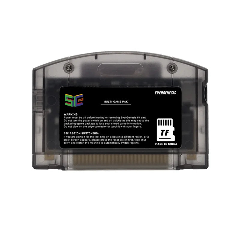 EVERGENESIS SC64 N64 Game Cartridge – 800-in-1 Nintendo 64 Game Card with Free 16GB Card, 64DD Compatible
