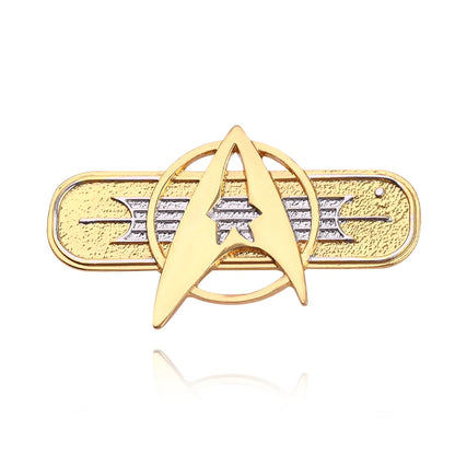 Classic Star Trek Button Brooch — Starfleet Logo Metal Badge, Creative Lapel Pin for Shirts, Backpacks & Jewelry Accessories