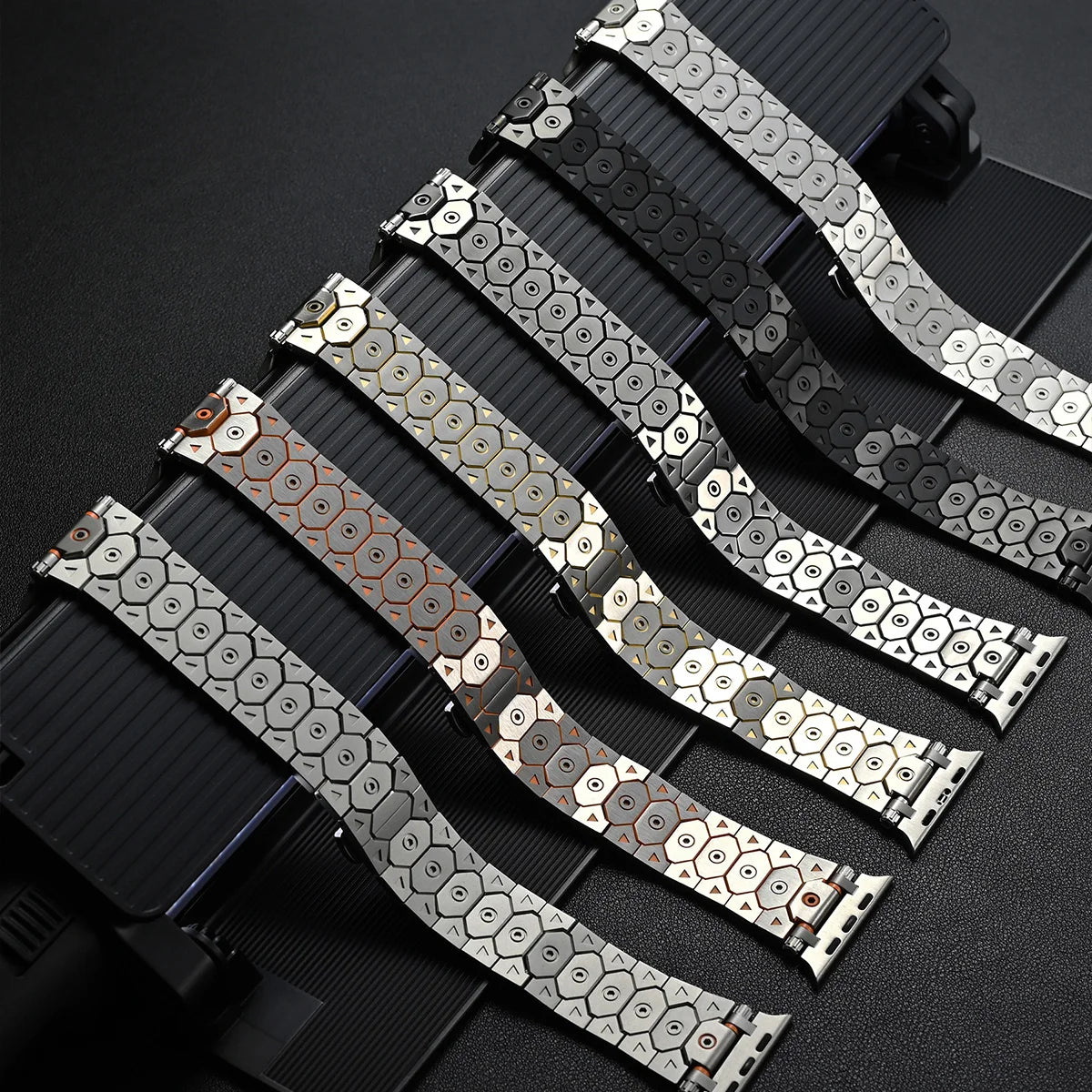 Luxury Titanium Metal Strap for Apple Watch — Stainless Steel Bracelet for Series 5-10 Ultra 2 (42mm-49mm)
