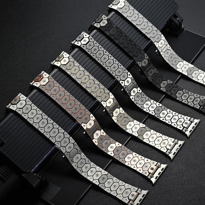 Luxury Titanium Metal Strap for Apple Watch — Stainless Steel Bracelet for Series 5-10 Ultra 2 (42mm-49mm)