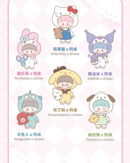 Genuine Sanrio x zZoton Love-League Buddies Vinyl Dolls Blind Box – Cute Hello Kitty & Kuromi Collectible Toys Gift