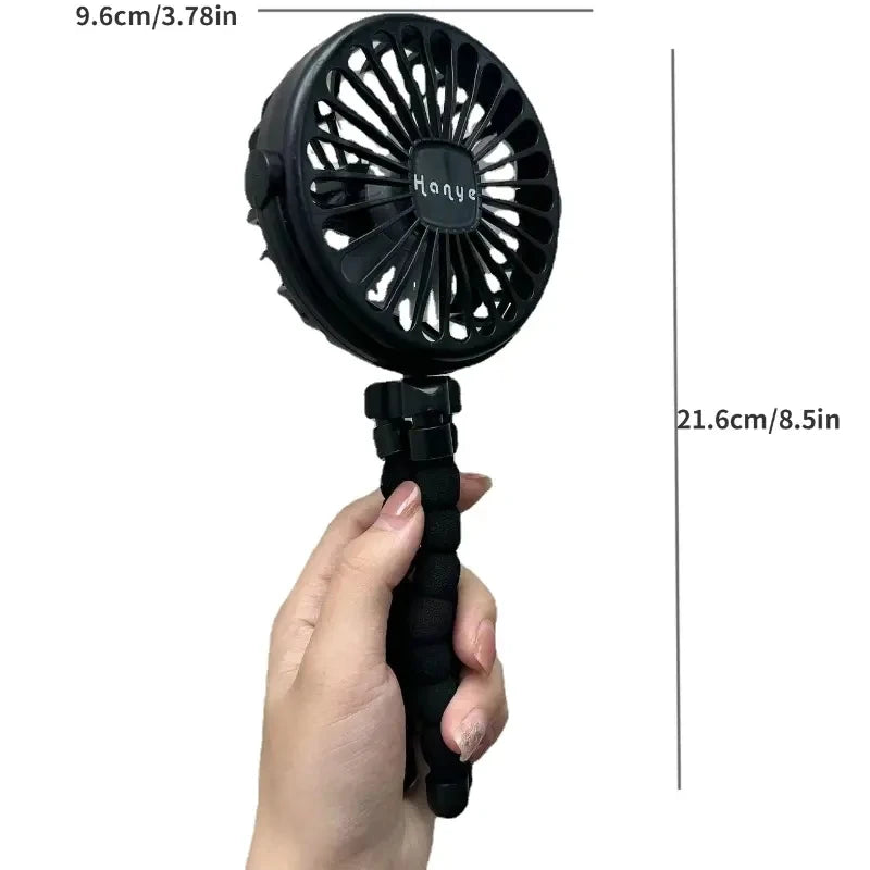Rechargeable Baby Stroller Fan: Handheld USB Bladeless Mini Ventilator - Silent Cooling for Outdoor Use, Neck and Table Fan