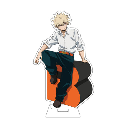 My Hero Academia 16cm Acrylic Figure Stand - Ochaco Uraraka, Shoto Todoroki, and Izuku Midoriya Anime Collectible Decor Gift