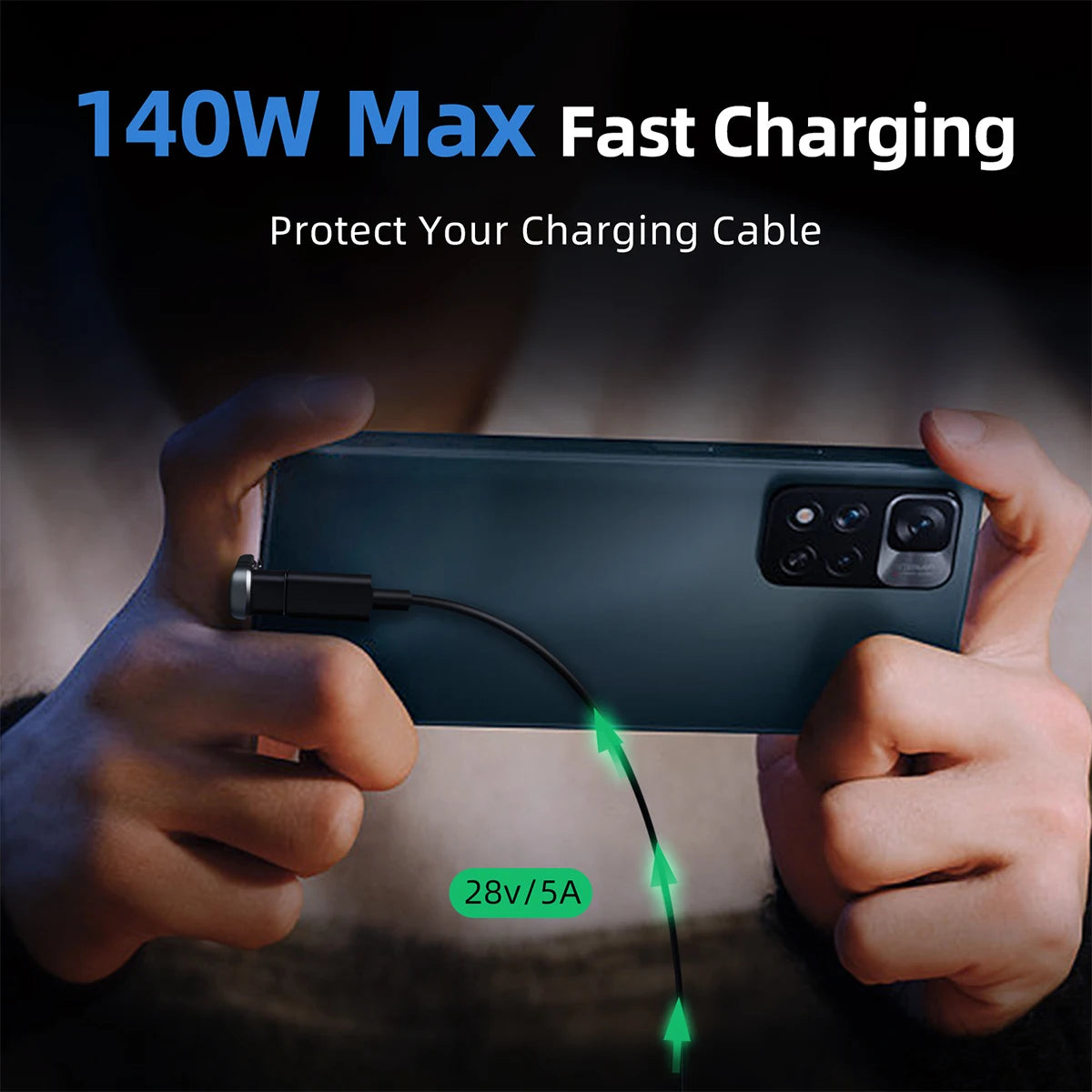 180° Angle USB-C Adapter – 20Gbps PD 140W Charging U-Shape Converter for Steam Deck Accessories