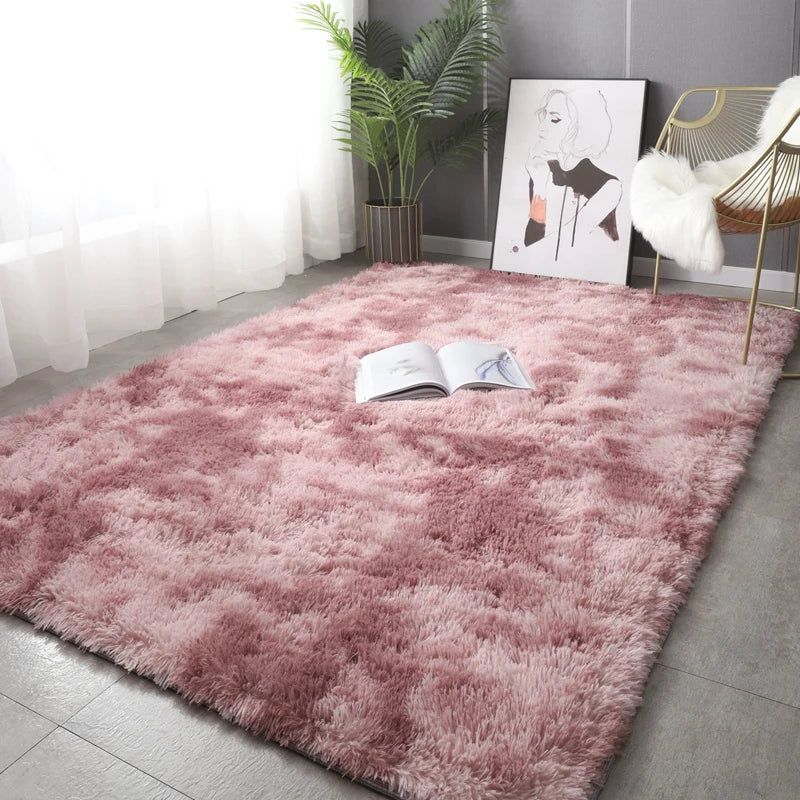 Plush Fluffy Area Rug – Soft Modern Carpet for Living Room, Sofa, Kids Bedroom, Playroom, Perfect Christmas Gift