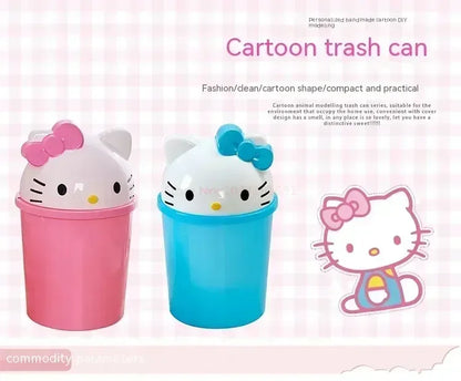 New Sanrio Hello Kitty Kawaii Dustbin – Trash Can for Living Room, Bedroom & Toilet