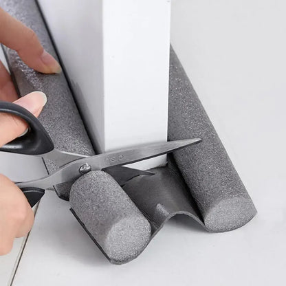 Windproof Seal Strip Draught Excluder - Double Protector Door Bottom Guard for Dust-Proof, Soundproofing - Doorstop Blocker